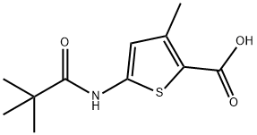 5-(2,2-dimethylpropanamido)-3-methylthiophene-2-carboxylic acid Structure