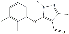 5-(2,3-dimethylphenoxy)-1,3-dimethyl-1H-pyrazole-4-carbaldehyde,,结构式