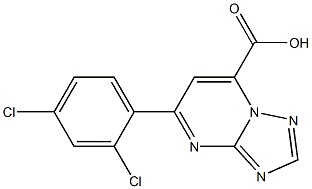 5-(2,4-dichlorophenyl)-[1,2,4]triazolo[1,5-a]pyrimidine-7-carboxylic acid,,结构式