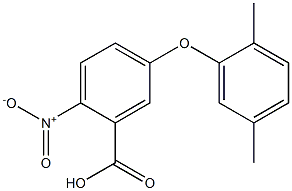 5-(2,5-dimethylphenoxy)-2-nitrobenzoic acid Struktur