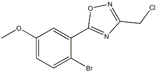 5-(2-bromo-5-methoxyphenyl)-3-(chloromethyl)-1,2,4-oxadiazole Structure