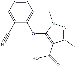 5-(2-cyanophenoxy)-1,3-dimethyl-1H-pyrazole-4-carboxylic acid Structure