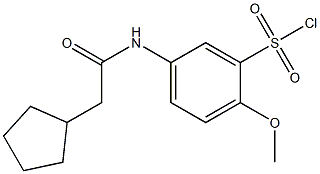 5-(2-cyclopentylacetamido)-2-methoxybenzene-1-sulfonyl chloride 结构式