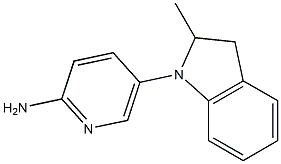 5-(2-methyl-2,3-dihydro-1H-indol-1-yl)pyridin-2-amine,,结构式