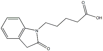 5-(2-oxo-2,3-dihydro-1H-indol-1-yl)pentanoic acid 结构式