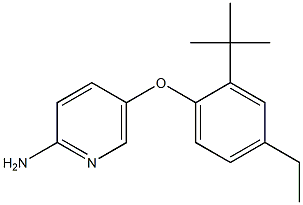 5-(2-tert-butyl-4-ethylphenoxy)pyridin-2-amine 化学構造式