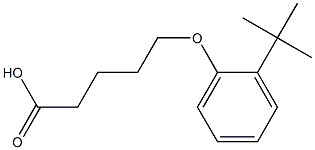 5-(2-tert-butylphenoxy)pentanoic acid 结构式