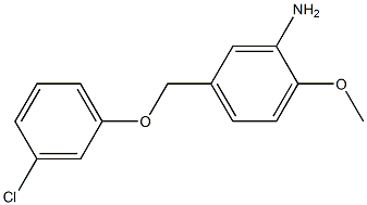 5-(3-chlorophenoxymethyl)-2-methoxyaniline,,结构式