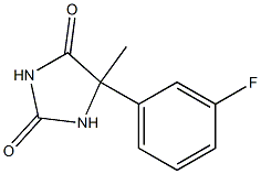 5-(3-fluorophenyl)-5-methylimidazolidine-2,4-dione 化学構造式
