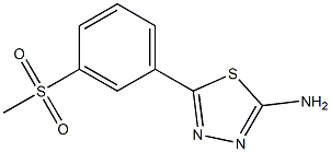 5-(3-methanesulfonylphenyl)-1,3,4-thiadiazol-2-amine 化学構造式