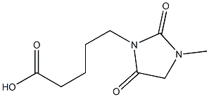 5-(3-methyl-2,5-dioxoimidazolidin-1-yl)pentanoic acid Struktur