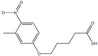 5-(3-methyl-4-nitrophenoxy)pentanoic acid,,结构式