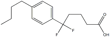 5-(4-butylphenyl)-5,5-difluoropentanoic acid 结构式