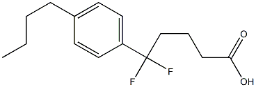 5-(4-butylphenyl)-5,5-difluoropentanoic acid Structure