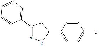 5-(4-chlorophenyl)-3-phenyl-4,5-dihydro-1H-pyrazole 结构式