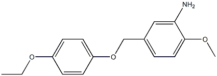 5-(4-ethoxyphenoxymethyl)-2-methoxyaniline Struktur