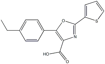 5-(4-ethylphenyl)-2-(thiophen-2-yl)-1,3-oxazole-4-carboxylic acid Structure