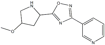 5-(4-methoxypyrrolidin-2-yl)-3-(pyridin-3-yl)-1,2,4-oxadiazole Struktur