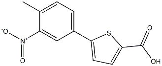 5-(4-methyl-3-nitrophenyl)thiophene-2-carboxylic acid Struktur