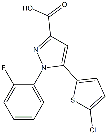  5-(5-chlorothiophen-2-yl)-1-(2-fluorophenyl)-1H-pyrazole-3-carboxylic acid