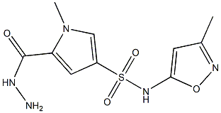 5-(hydrazinocarbonyl)-1-methyl-N-(3-methylisoxazol-5-yl)-1H-pyrrole-3-sulfonamide,,结构式