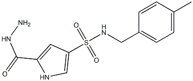 5-(hydrazinocarbonyl)-N-(4-methylbenzyl)-1H-pyrrole-3-sulfonamide Struktur