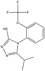 5-(propan-2-yl)-4-[2-(trifluoromethoxy)phenyl]-4H-1,2,4-triazole-3-thiol 结构式