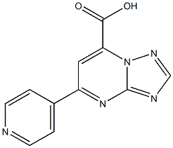5-(pyridin-4-yl)-[1,2,4]triazolo[1,5-a]pyrimidine-7-carboxylic acid 化学構造式