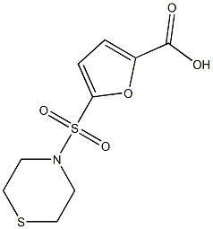 5-(thiomorpholine-4-sulfonyl)furan-2-carboxylic acid Structure