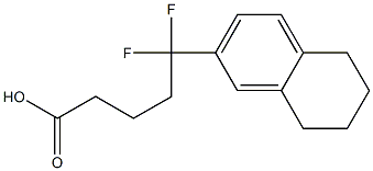 5,5-difluoro-5-(5,6,7,8-tetrahydronaphthalen-2-yl)pentanoic acid 结构式