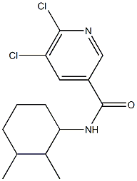 5,6-dichloro-N-(2,3-dimethylcyclohexyl)pyridine-3-carboxamide Structure