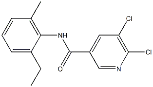 5,6-dichloro-N-(2-ethyl-6-methylphenyl)pyridine-3-carboxamide Structure