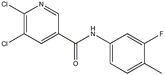 5,6-dichloro-N-(3-fluoro-4-methylphenyl)pyridine-3-carboxamide Structure