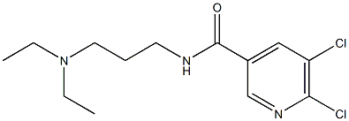 5,6-dichloro-N-[3-(diethylamino)propyl]pyridine-3-carboxamide Struktur