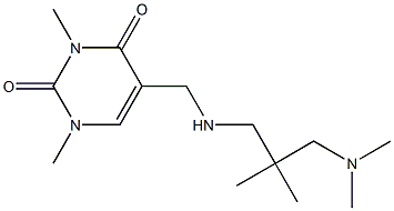 5-[({2-[(dimethylamino)methyl]-2-methylpropyl}amino)methyl]-1,3-dimethyl-1,2,3,4-tetrahydropyrimidine-2,4-dione|