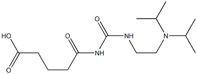 5-[({2-[bis(propan-2-yl)amino]ethyl}carbamoyl)amino]-5-oxopentanoic acid 化学構造式