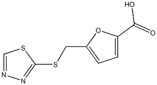 5-[(1,3,4-thiadiazol-2-ylthio)methyl]-2-furoic acid,,结构式