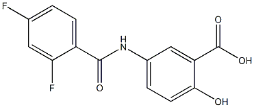 5-[(2,4-difluorobenzoyl)amino]-2-hydroxybenzoic acid Struktur