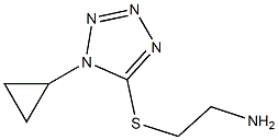 5-[(2-aminoethyl)sulfanyl]-1-cyclopropyl-1H-1,2,3,4-tetrazole 结构式