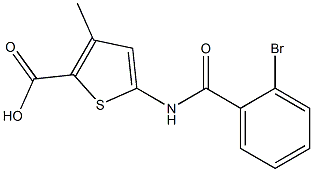 5-[(2-bromobenzoyl)amino]-3-methylthiophene-2-carboxylic acid,,结构式