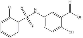 5-[(2-chlorobenzene)sulfonamido]-2-hydroxybenzoic acid Struktur
