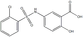 5-[(2-chlorobenzene)sulfonamido]-2-hydroxybenzoic acid,,结构式