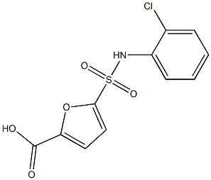 5-[(2-chlorophenyl)sulfamoyl]furan-2-carboxylic acid 化学構造式
