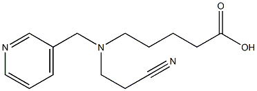 5-[(2-cyanoethyl)(pyridin-3-ylmethyl)amino]pentanoic acid Struktur