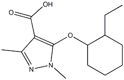 5-[(2-ethylcyclohexyl)oxy]-1,3-dimethyl-1H-pyrazole-4-carboxylic acid Structure