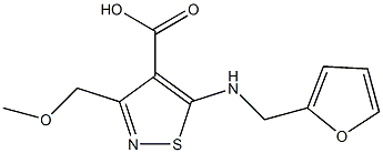 5-[(2-furylmethyl)amino]-3-(methoxymethyl)isothiazole-4-carboxylic acid,,结构式