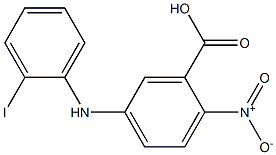 5-[(2-iodophenyl)amino]-2-nitrobenzoic acid Structure
