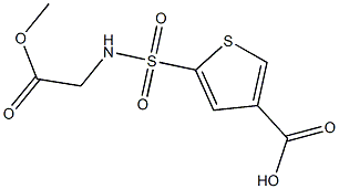 5-[(2-methoxy-2-oxoethyl)sulfamoyl]thiophene-3-carboxylic acid Structure