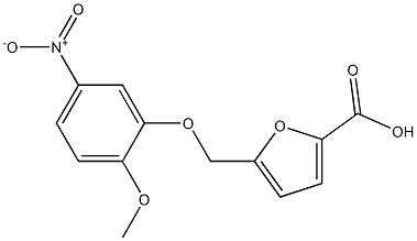 5-[(2-methoxy-5-nitrophenoxy)methyl]-2-furoic acid Structure