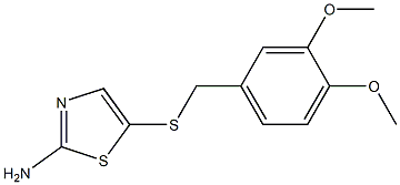 5-[(3,4-dimethoxybenzyl)thio]-1,3-thiazol-2-amine,,结构式